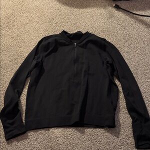 Black Quarter-Zip Sweater